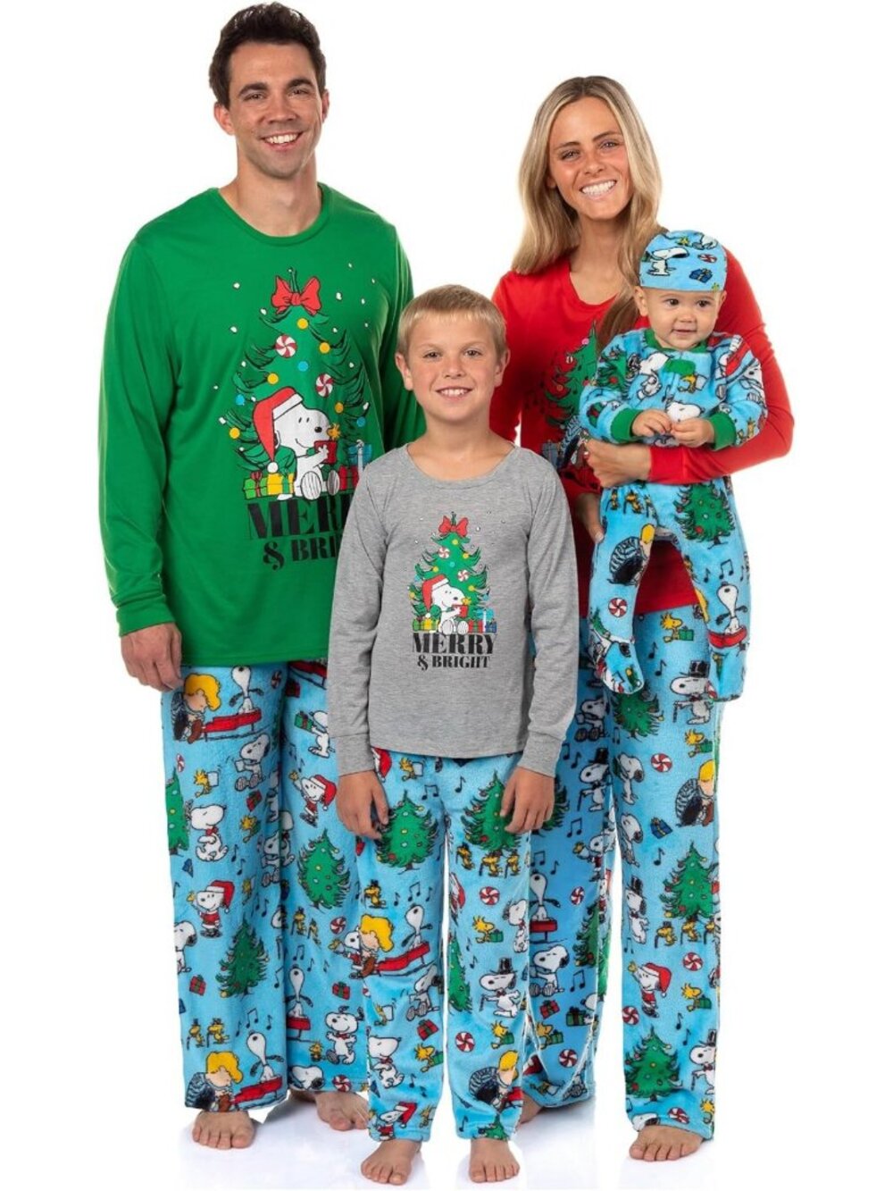 Cozy Christmas Snoopy Pajamas Set | Family Matching Holiday Sleepwear